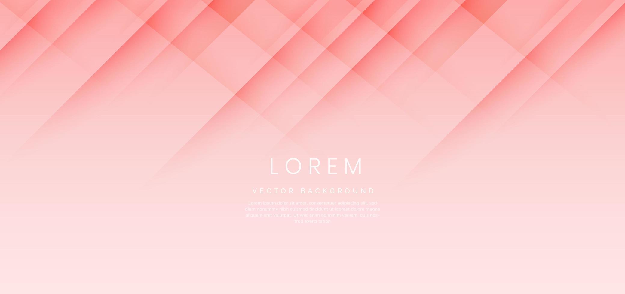 Soft pink gradient background with dynamic diagonal stripe lines and shadow. vector