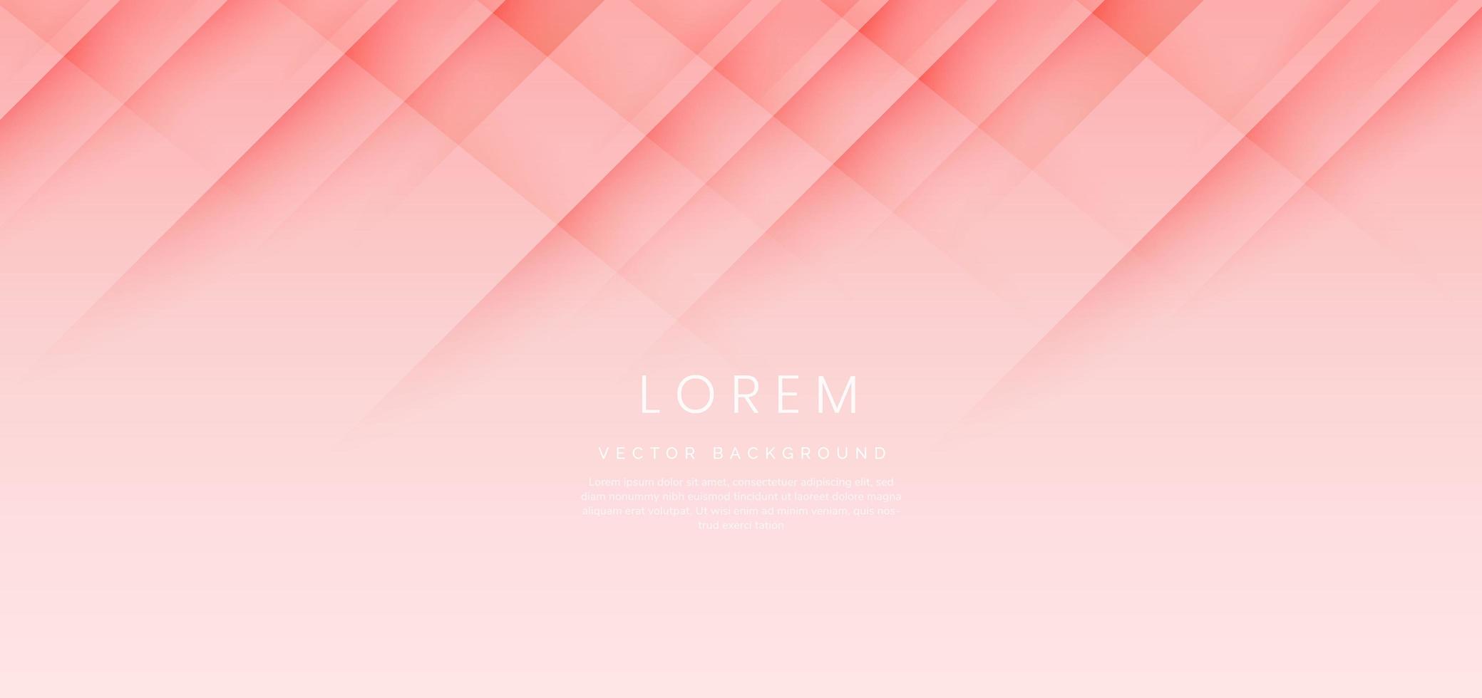 Soft pink gradient background with dynamic diagonal stripe lines and shadow. vector