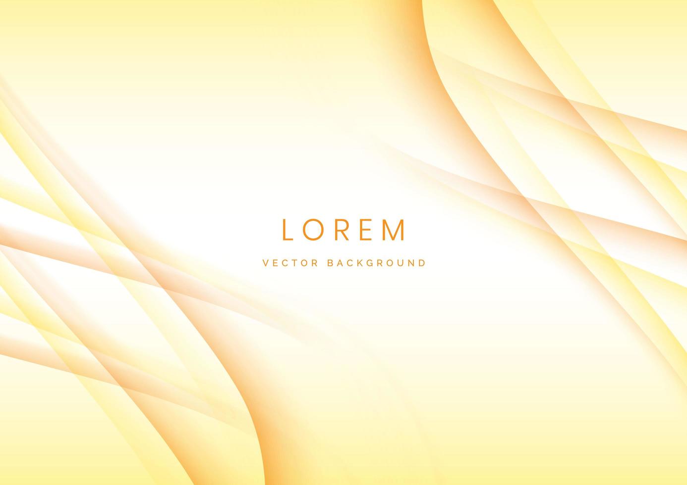Abstract sof yellow curve template background with space for text. vector