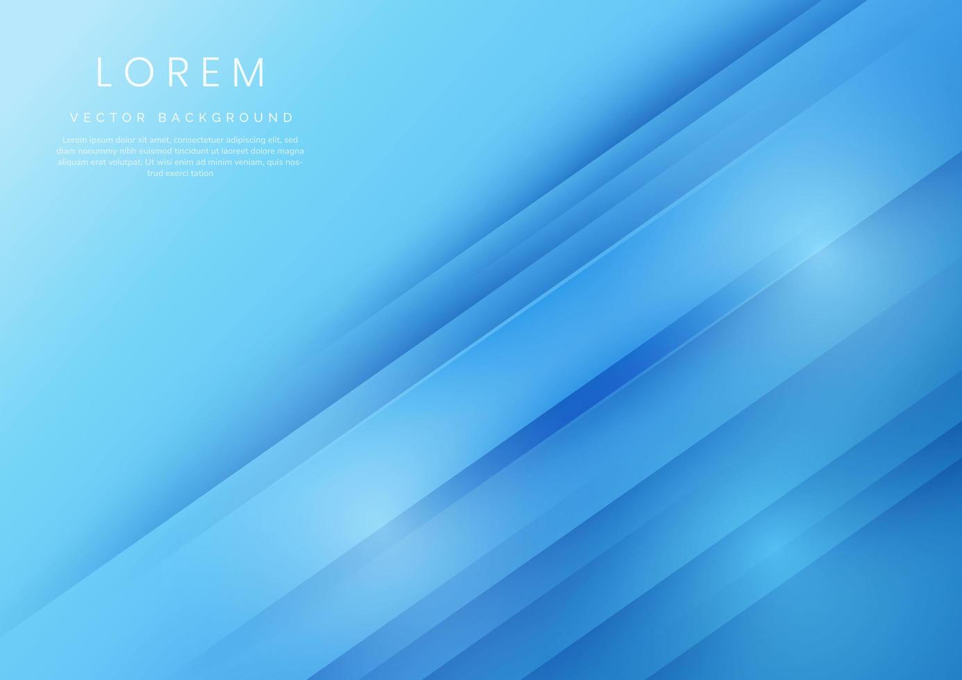 Abstract blue gradient geometric diagonal background. vector