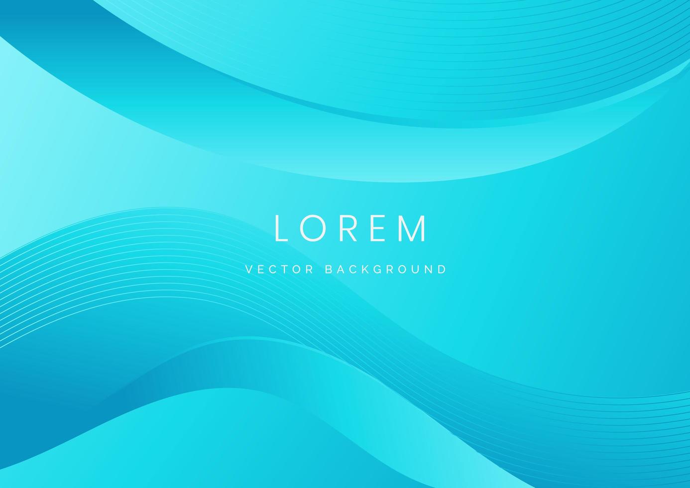 Abstract modern blue gradient waves overlap background with copy space for text. vector