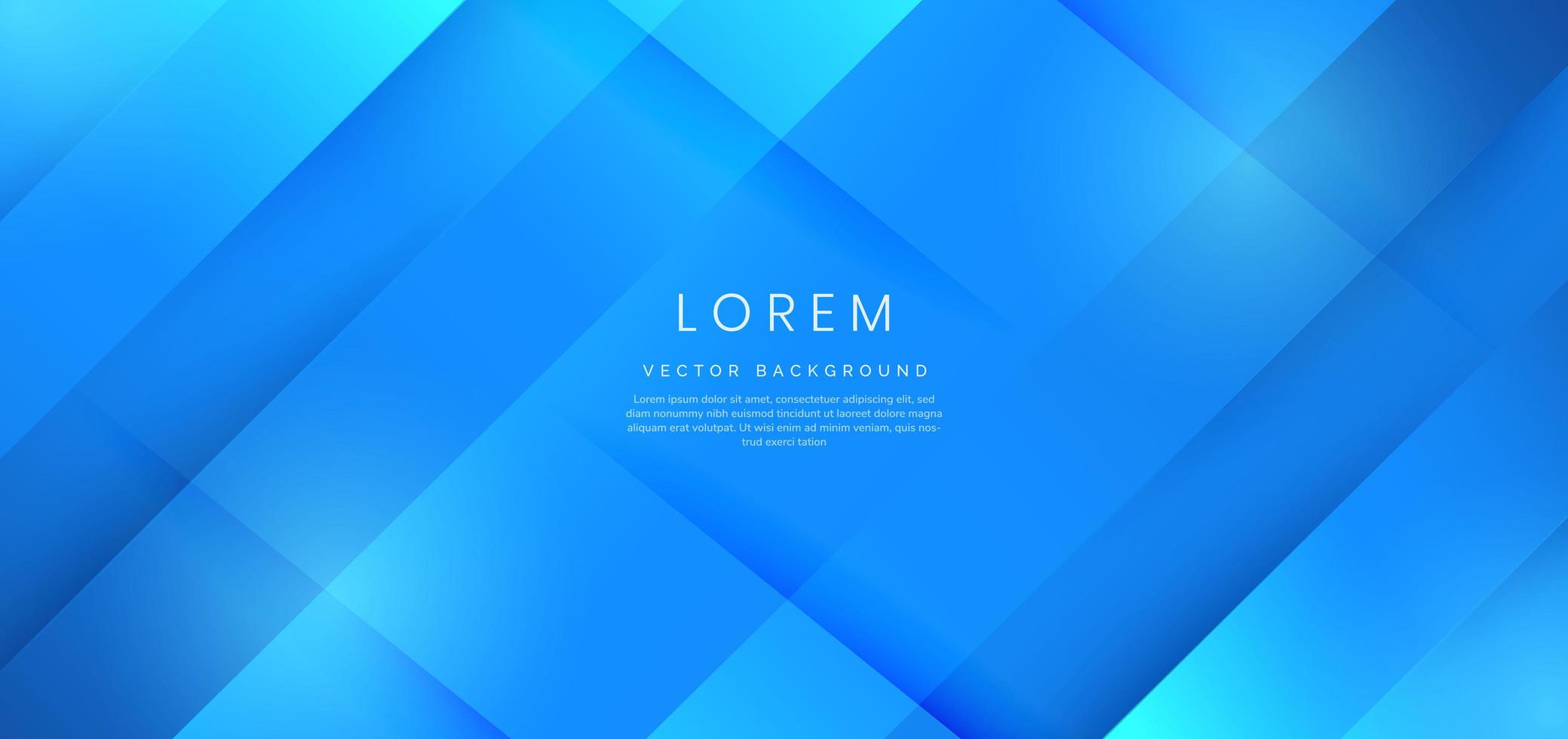 Abstract blue gradient geometric diagonal background. vector