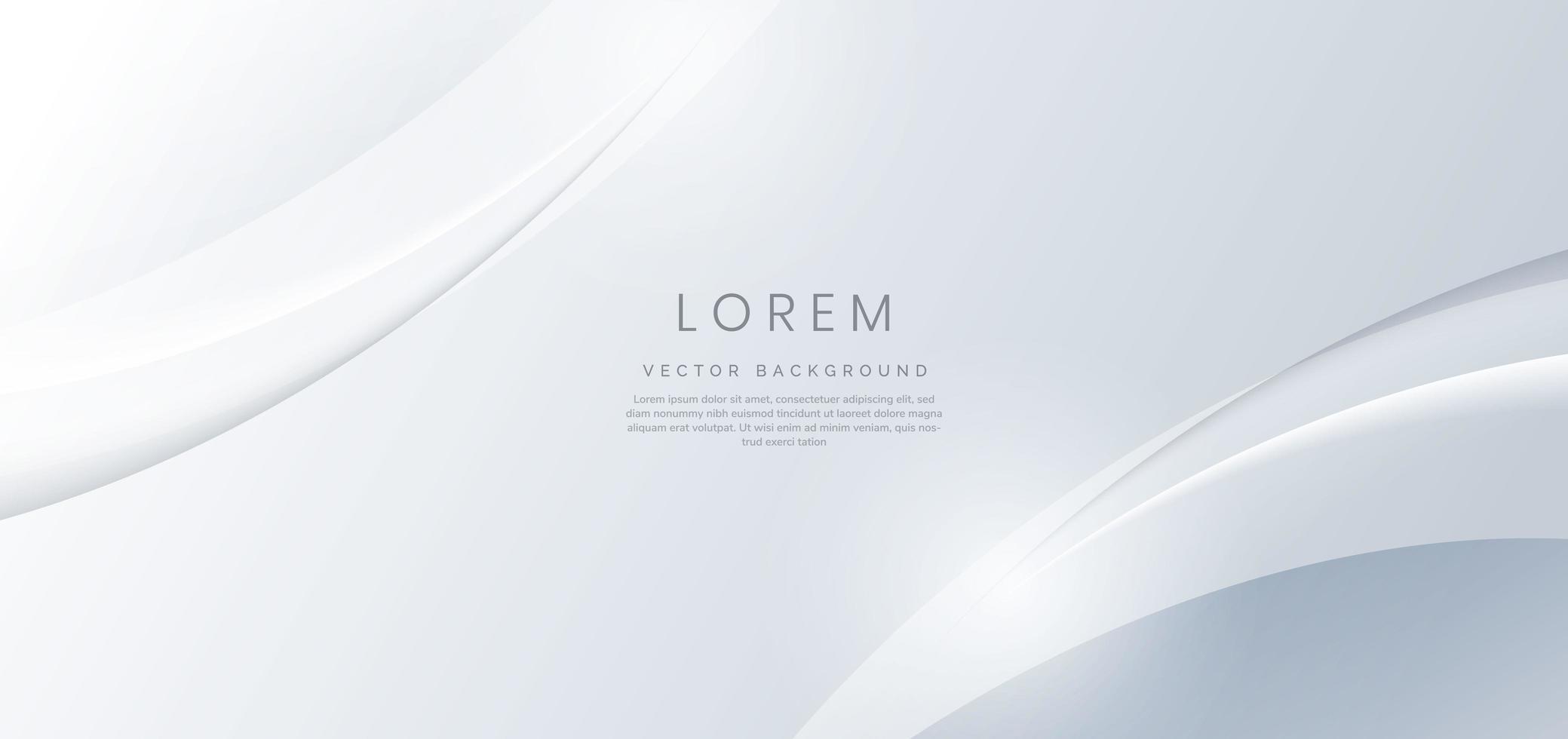 Abstract modern shiny grey gradient curved background. vector