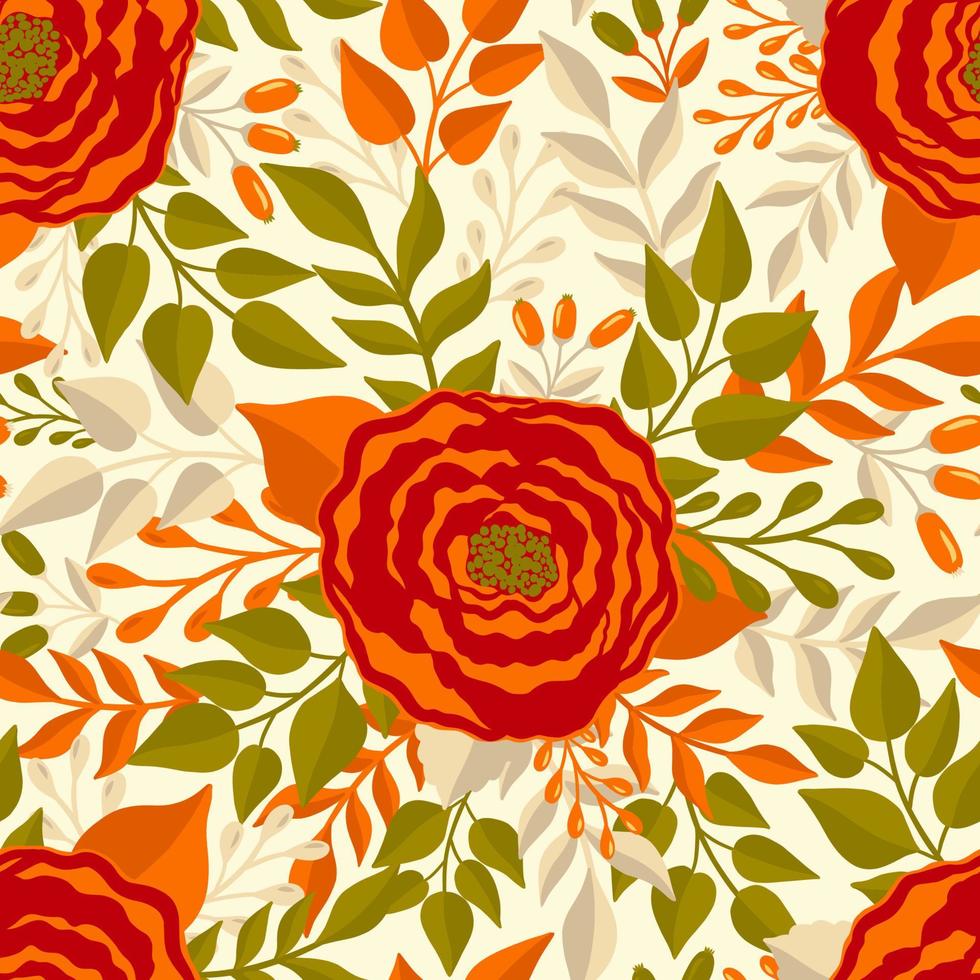 flor de patrones sin fisuras elegante diseño floral estampado botánico. impresión de moda. vector