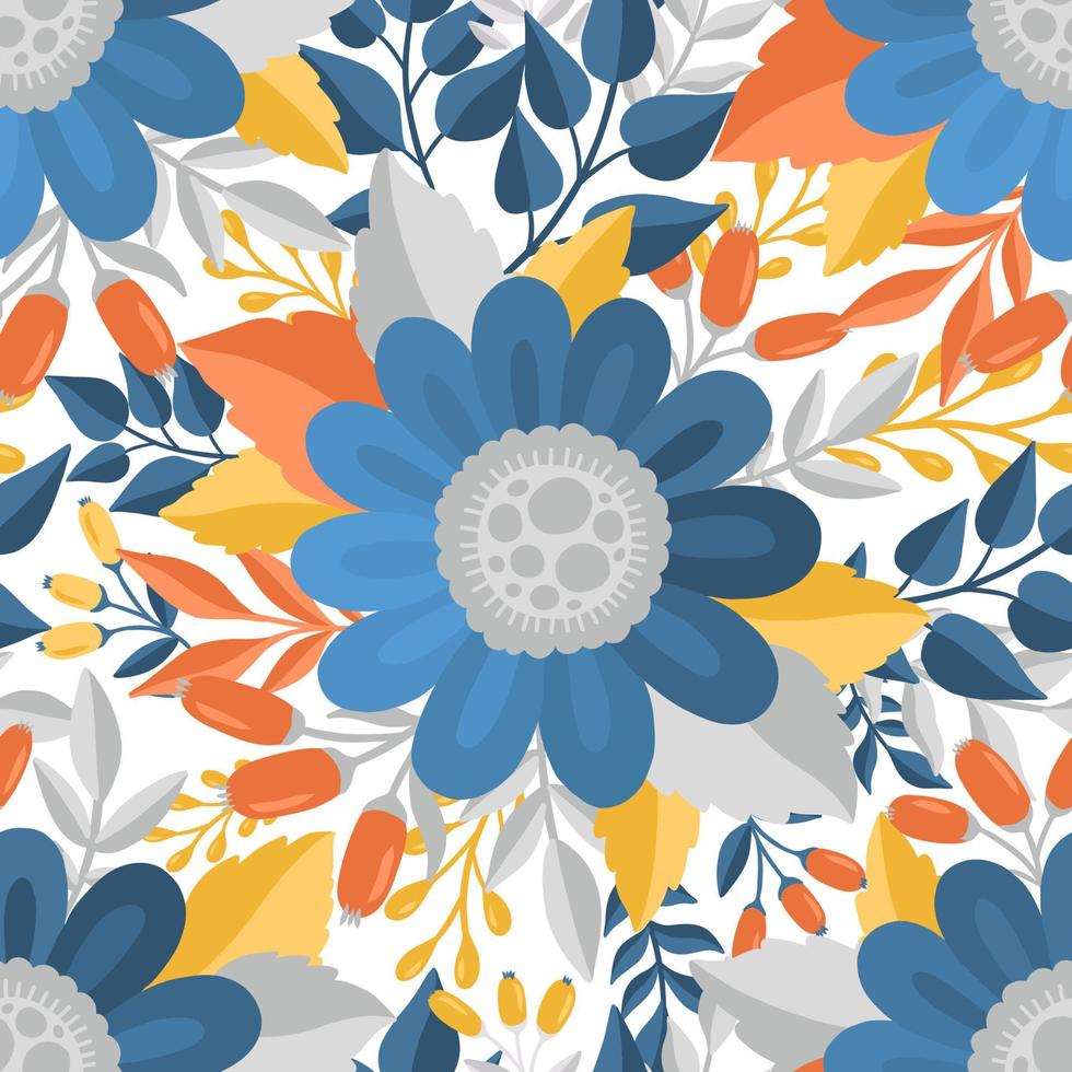 flor de patrones sin fisuras elegante diseño floral estampado botánico. impresión de moda. vector