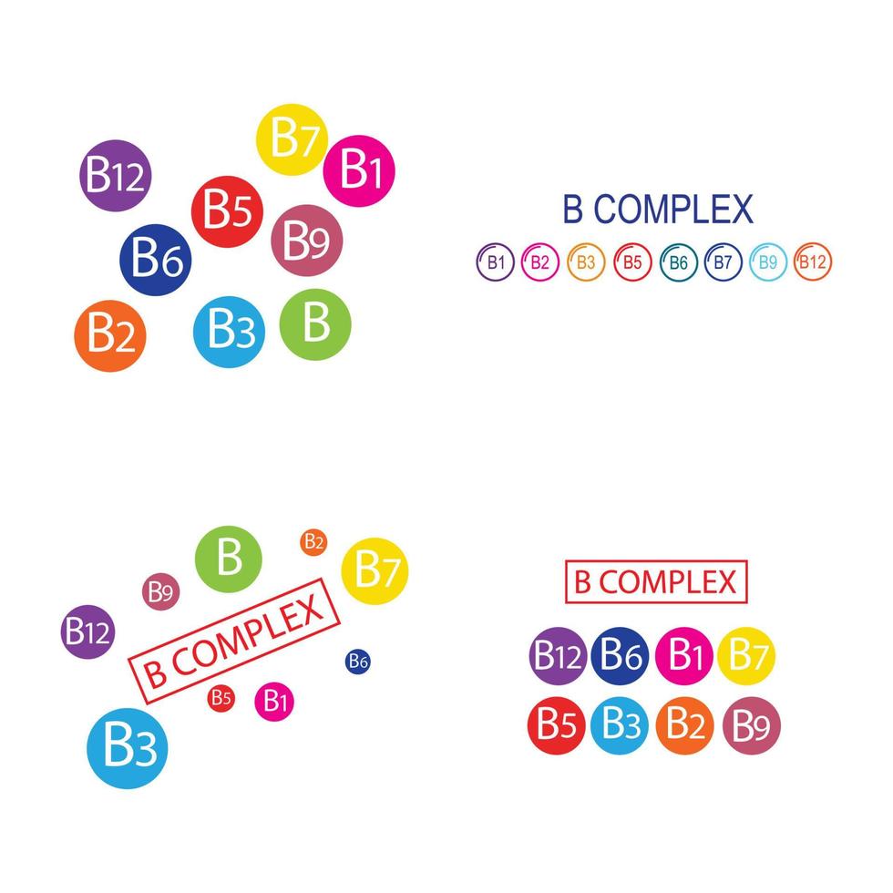B complex vector icon illustration design template