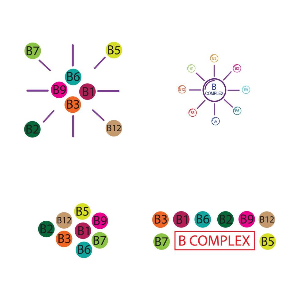 B complex vector icon illustration design template