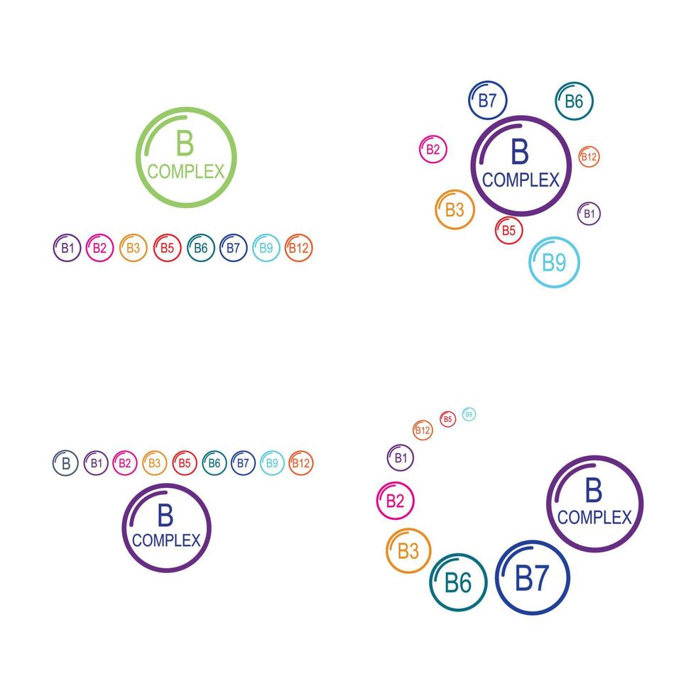 B complex vector icon illustration design template