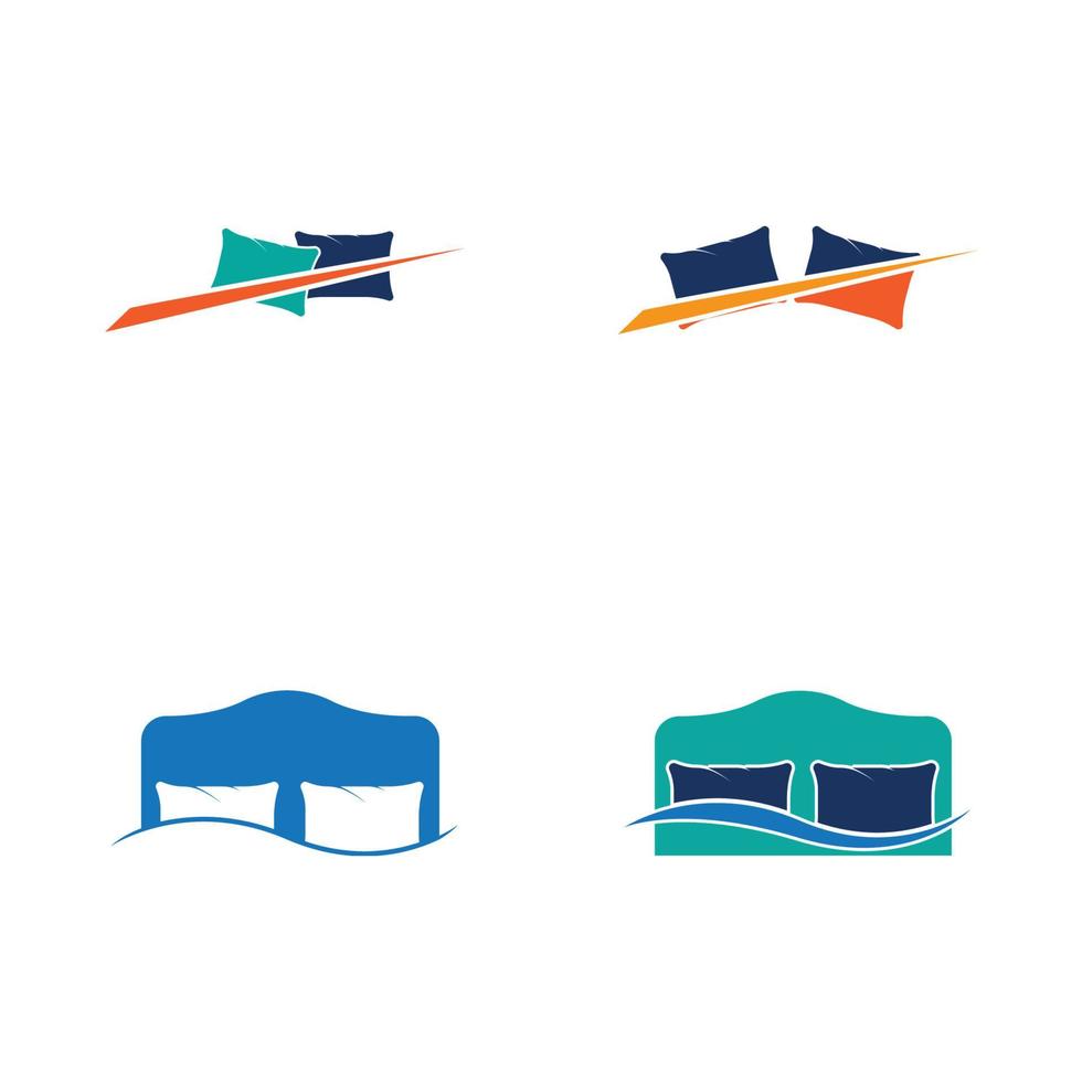 Bed logo vector illustration design template. Bed logo vector