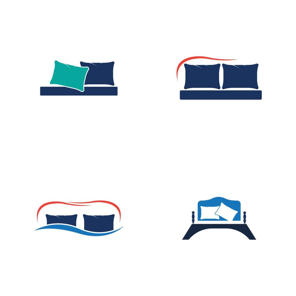 Bed logo vector illustration design template. Bed logo vector