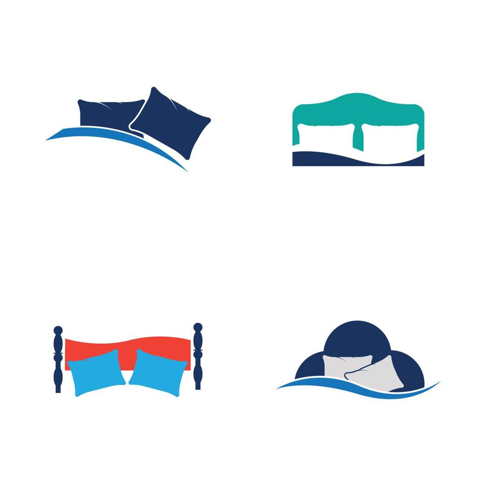 Bed logo vector illustration design template. Bed logo vector