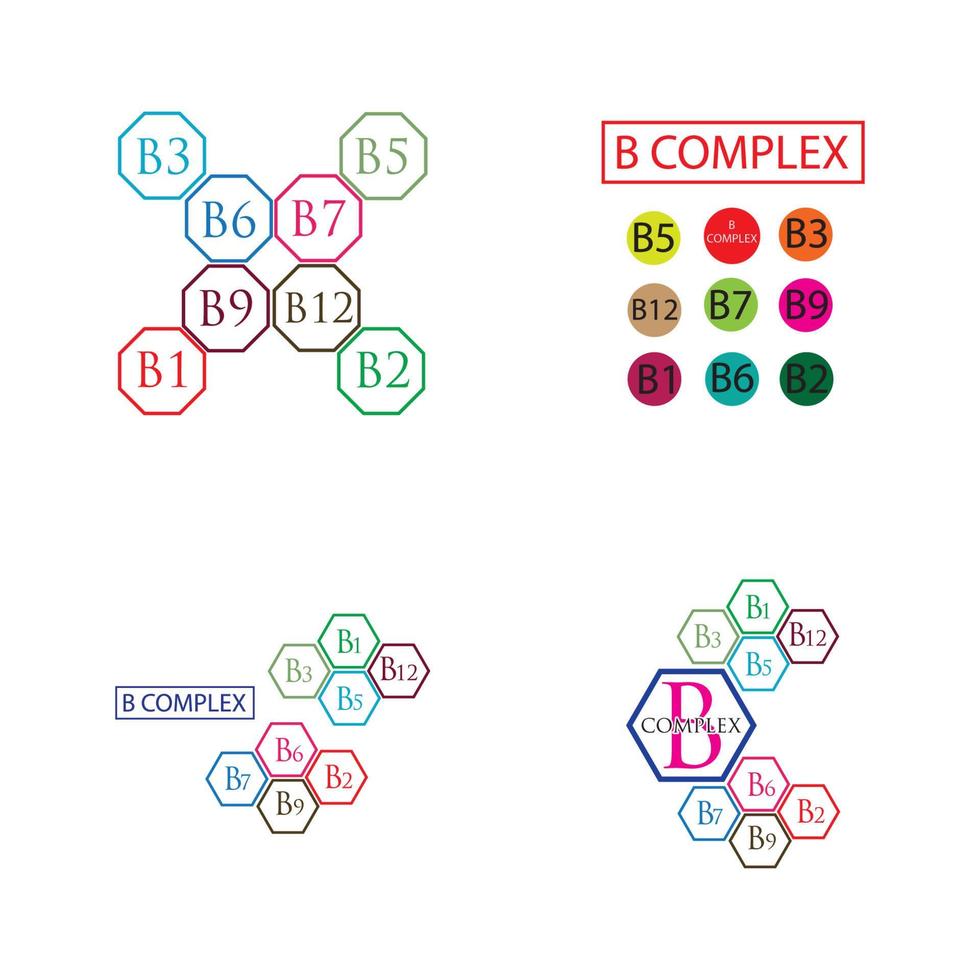 B complex vector icon illustration design template