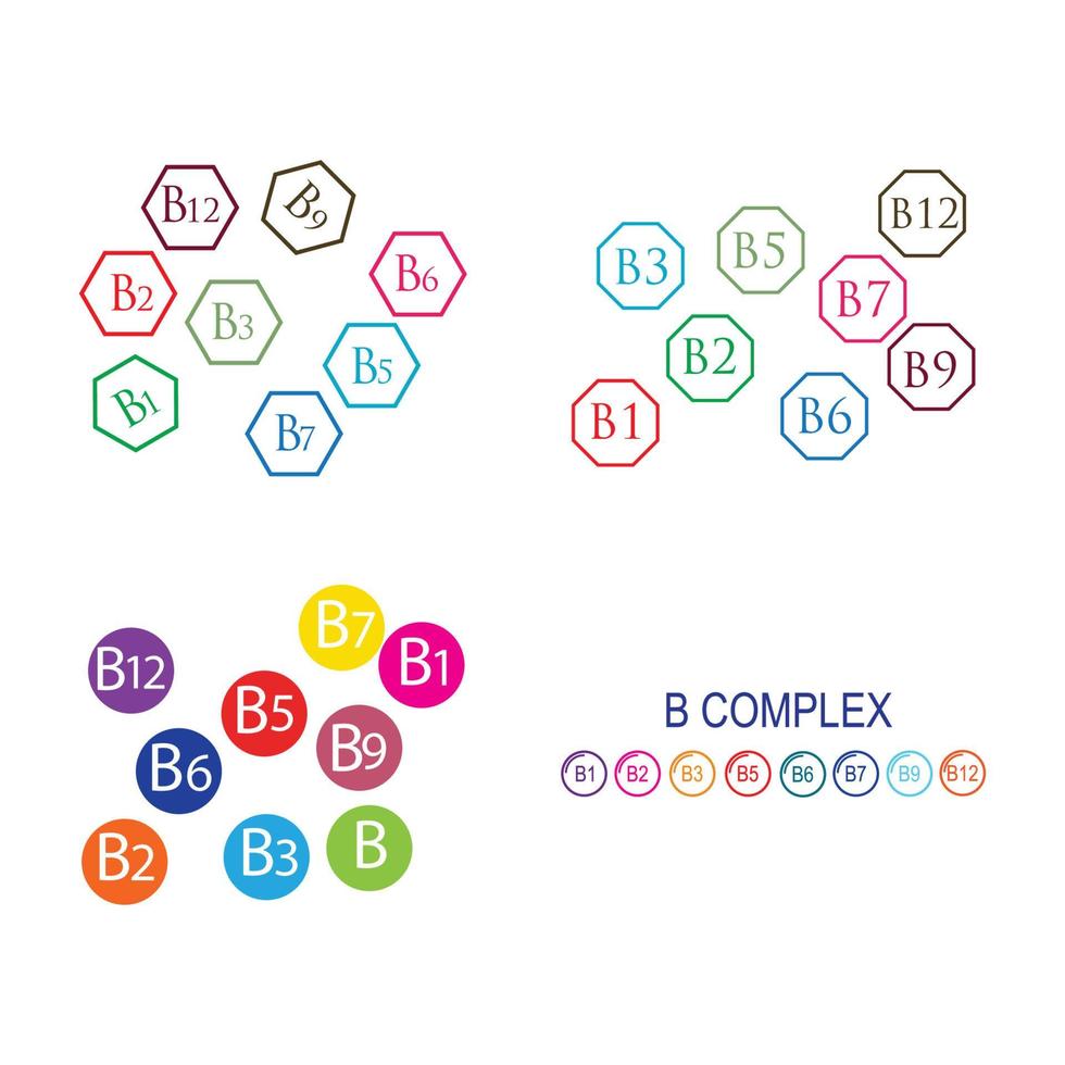 B complex vector icon illustration design template