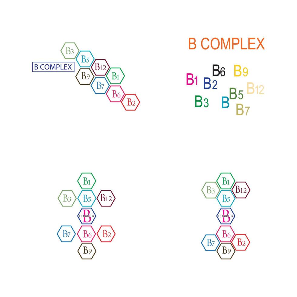b plantilla de diseño de ilustración de icono de vector complejo