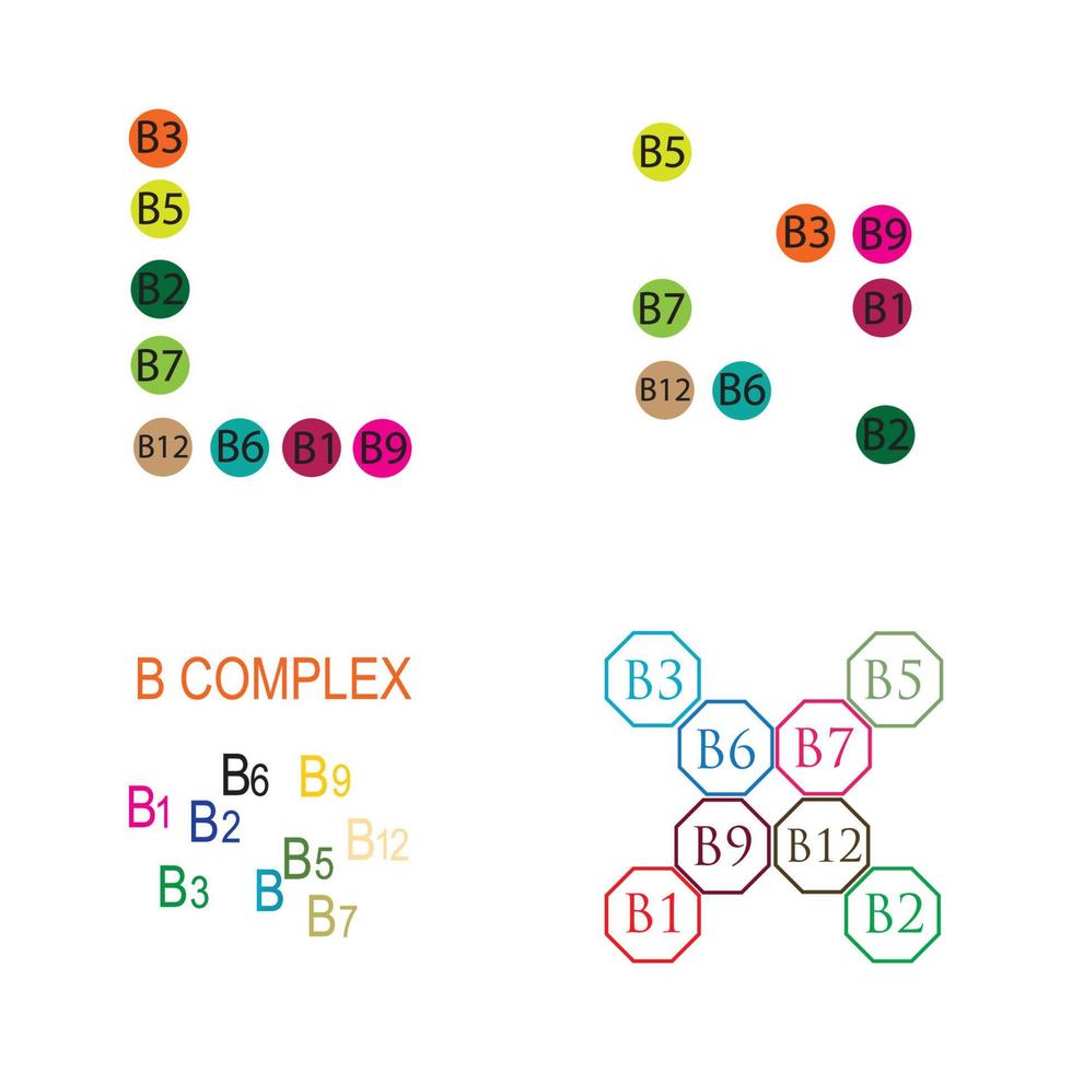 B complex vector icon illustration design template