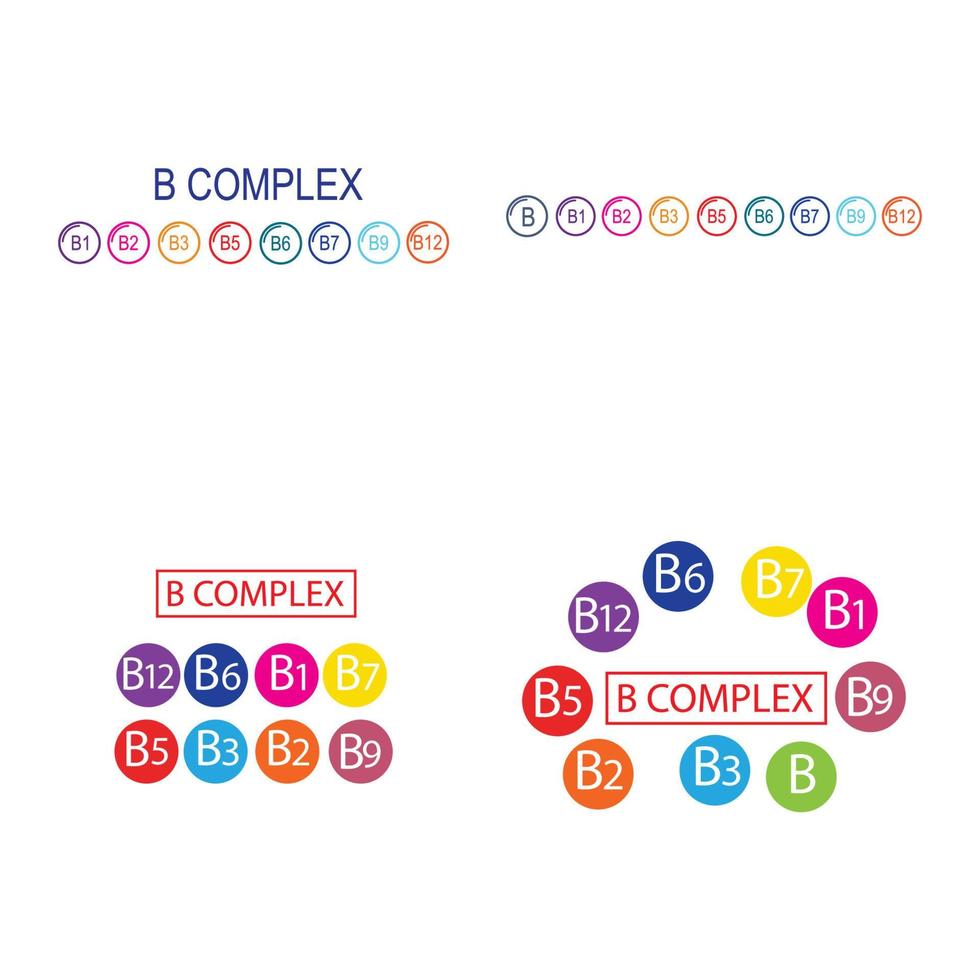 B complex vector icon illustration design template