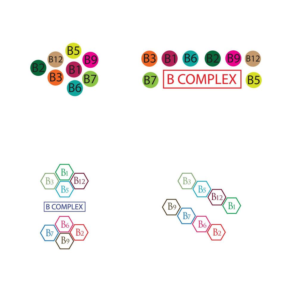 B complex vector icon illustration design template