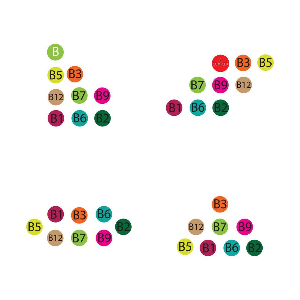 B complex vector icon illustration design template