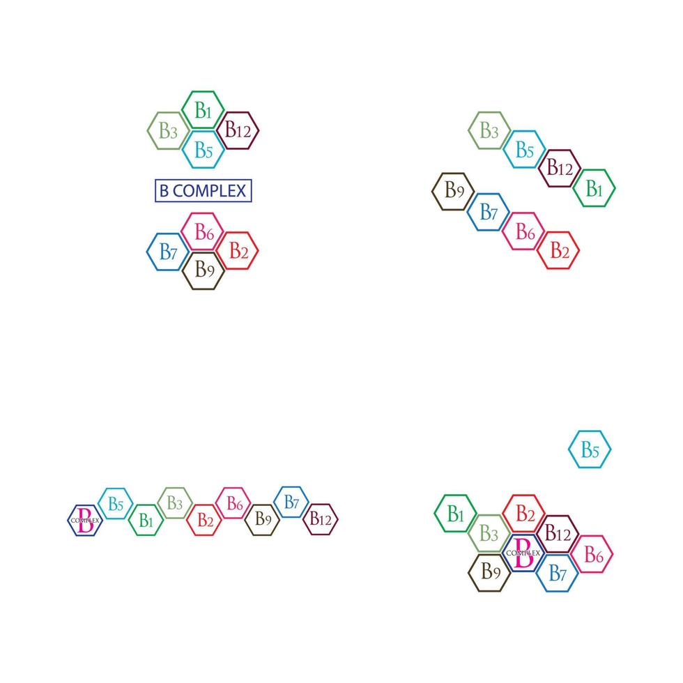 B complex vector icon illustration design template