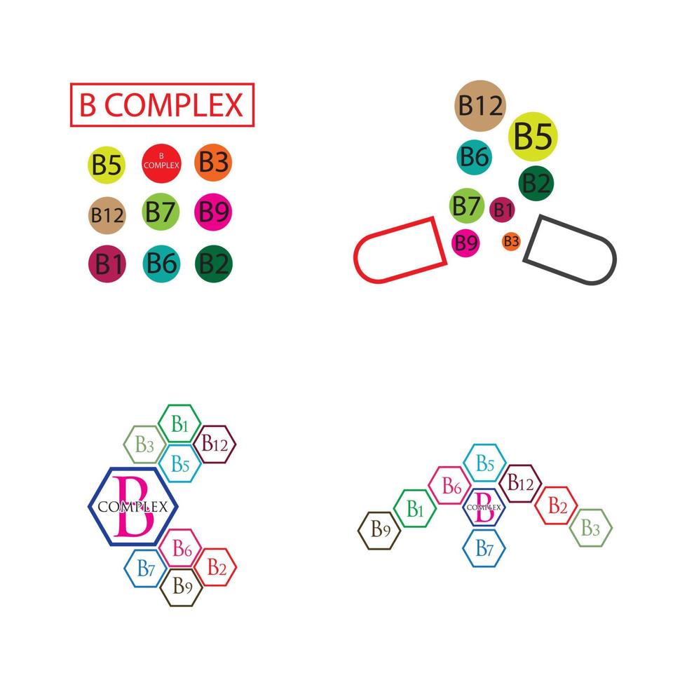 B complex vector icon illustration design template