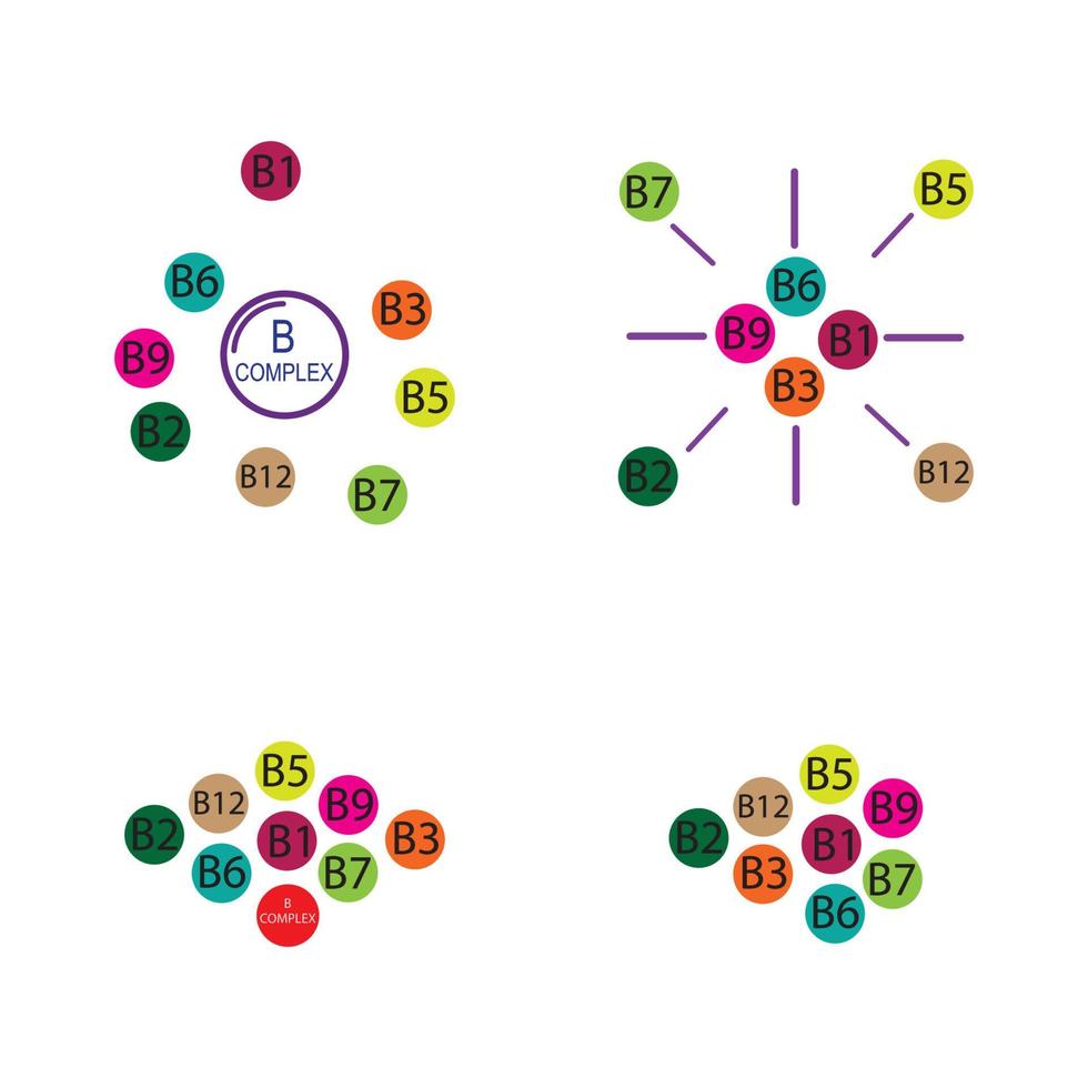 B complex vector icon illustration design template