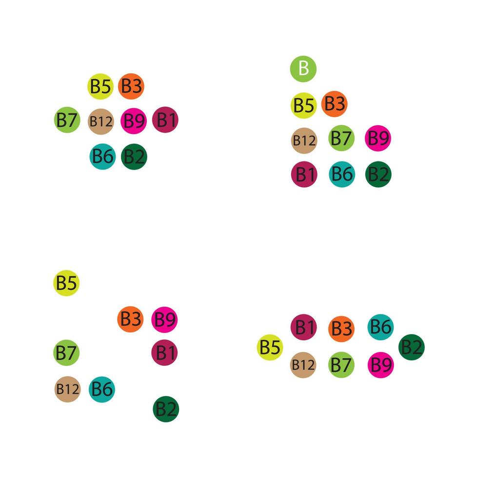B complex vector icon illustration design template