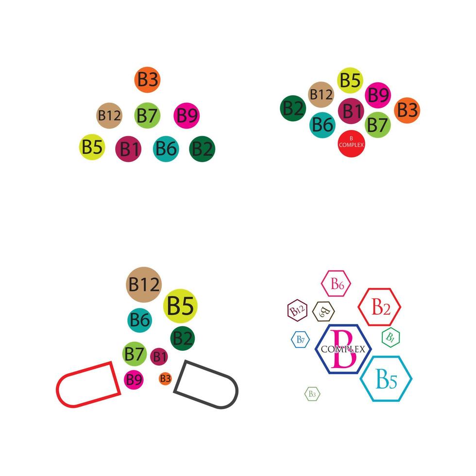 B complex vector icon illustration design template