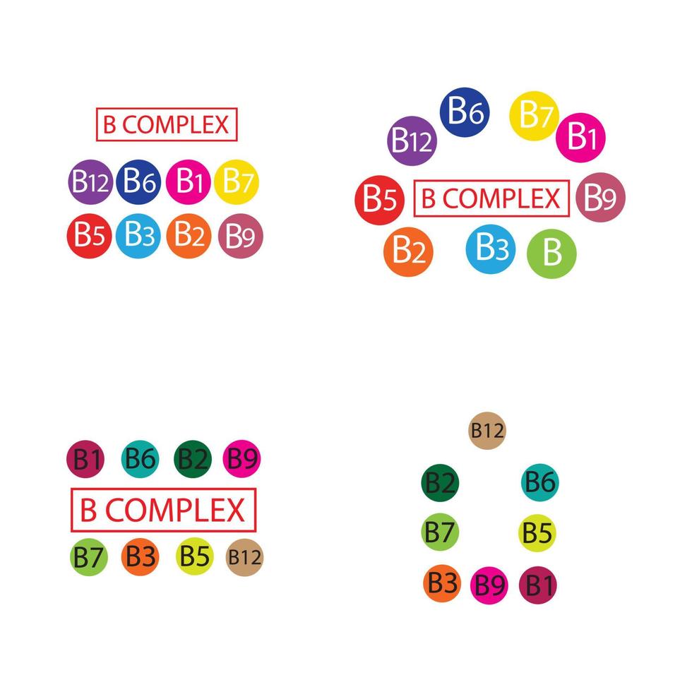 B complex vector icon illustration design template