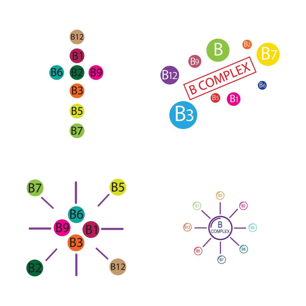 B complex vector icon illustration design template