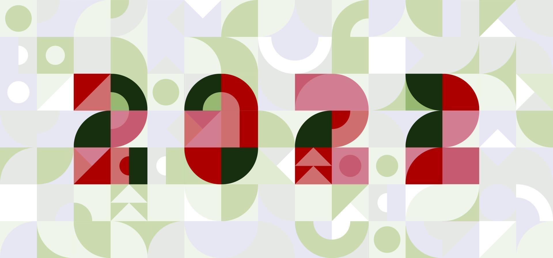 Merry Christmas and Happy New Year 2022 vector