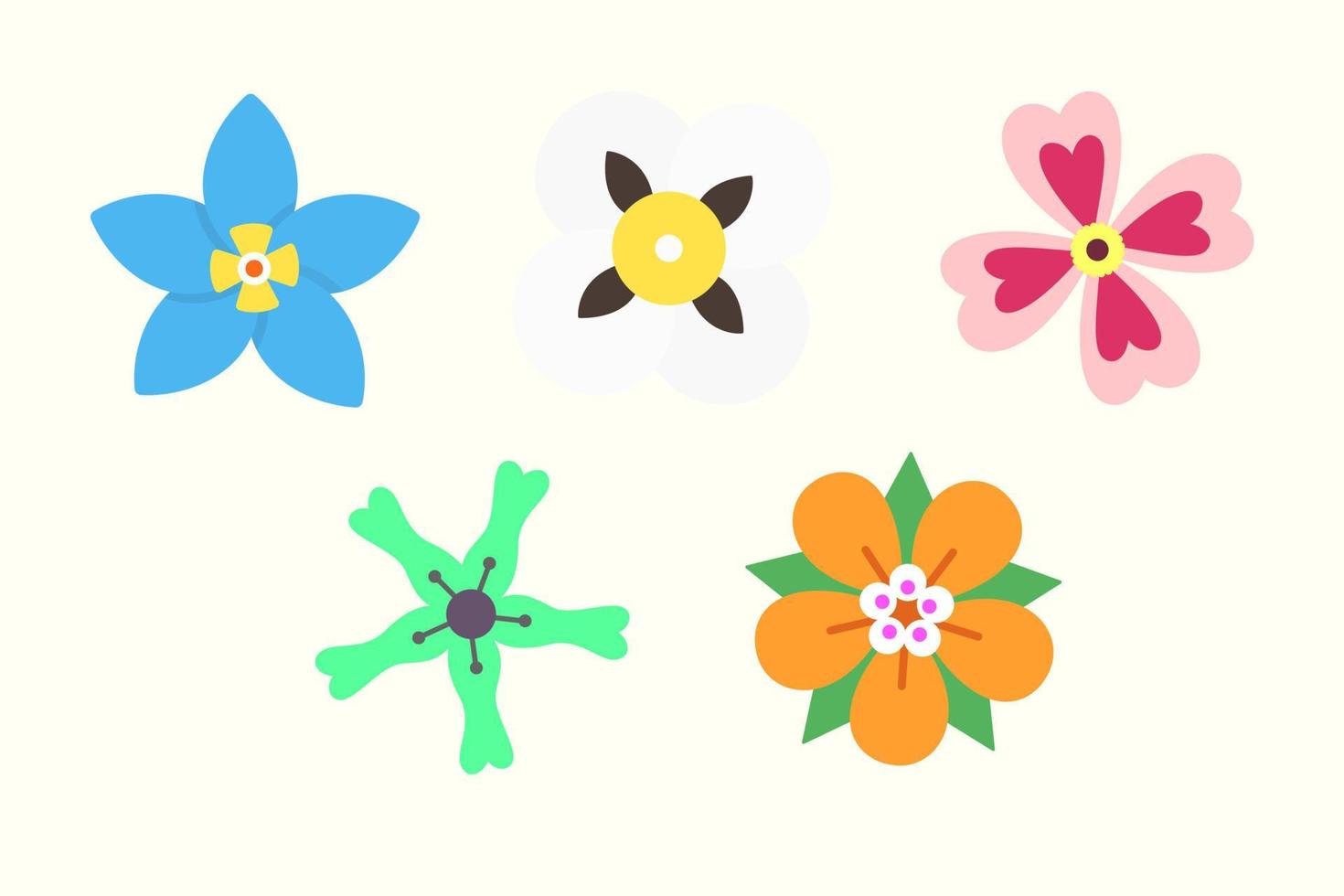 ilustración vectorial de flores para la colección de la naturaleza vector