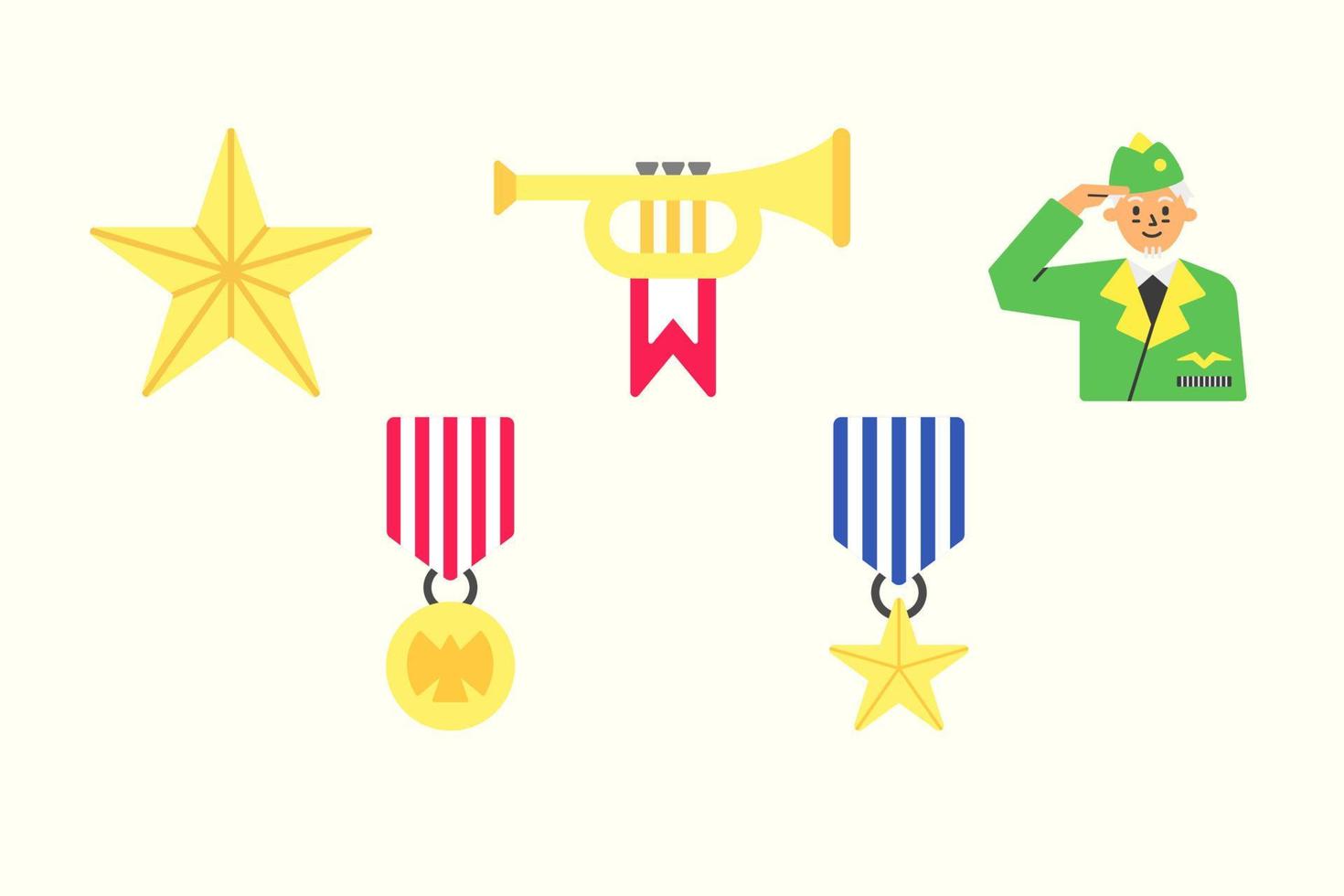 Military Vector Icon Illustration for Veteran Day Collection