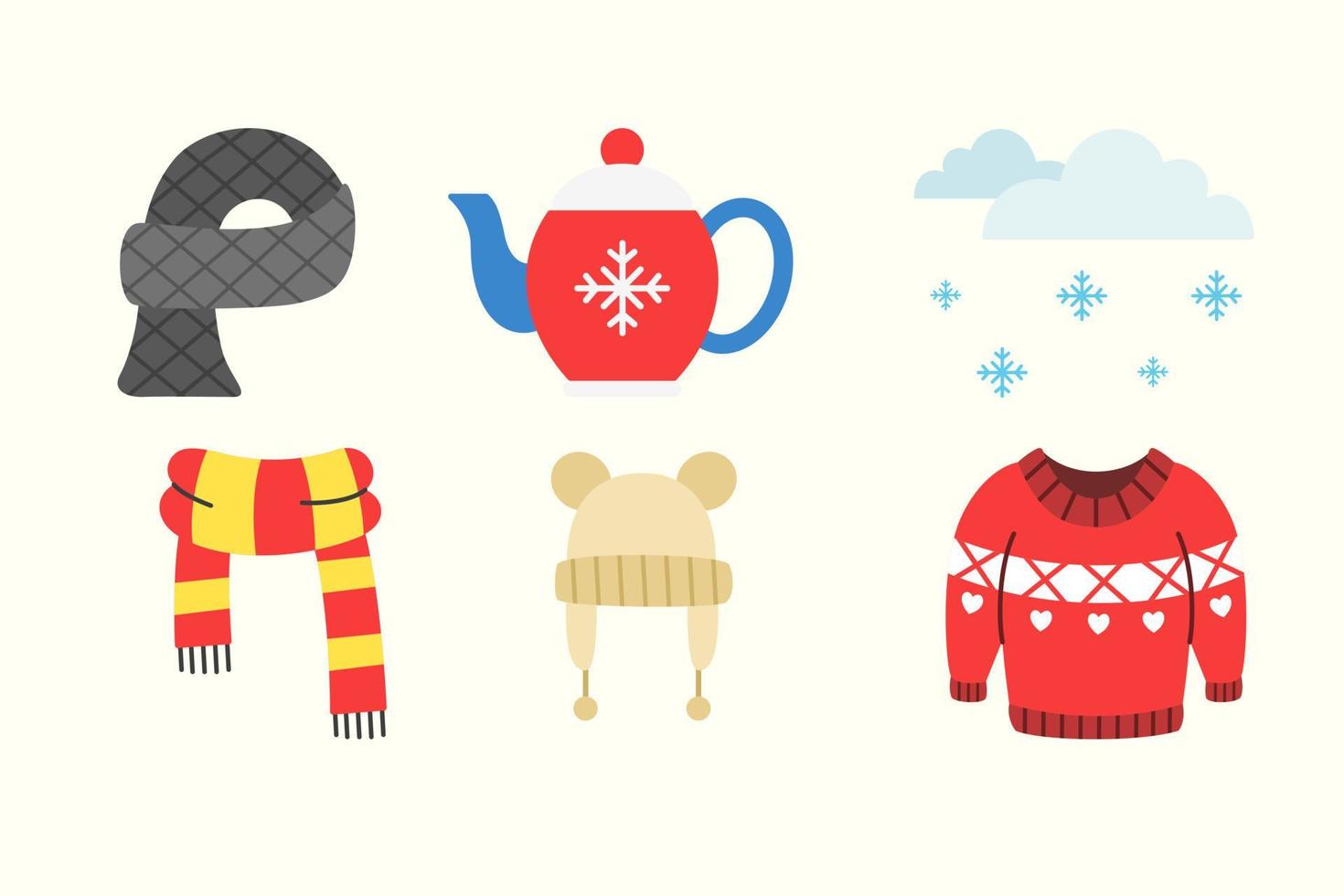 Ilustración de icono de vector de invierno para la colección de temporada de invierno