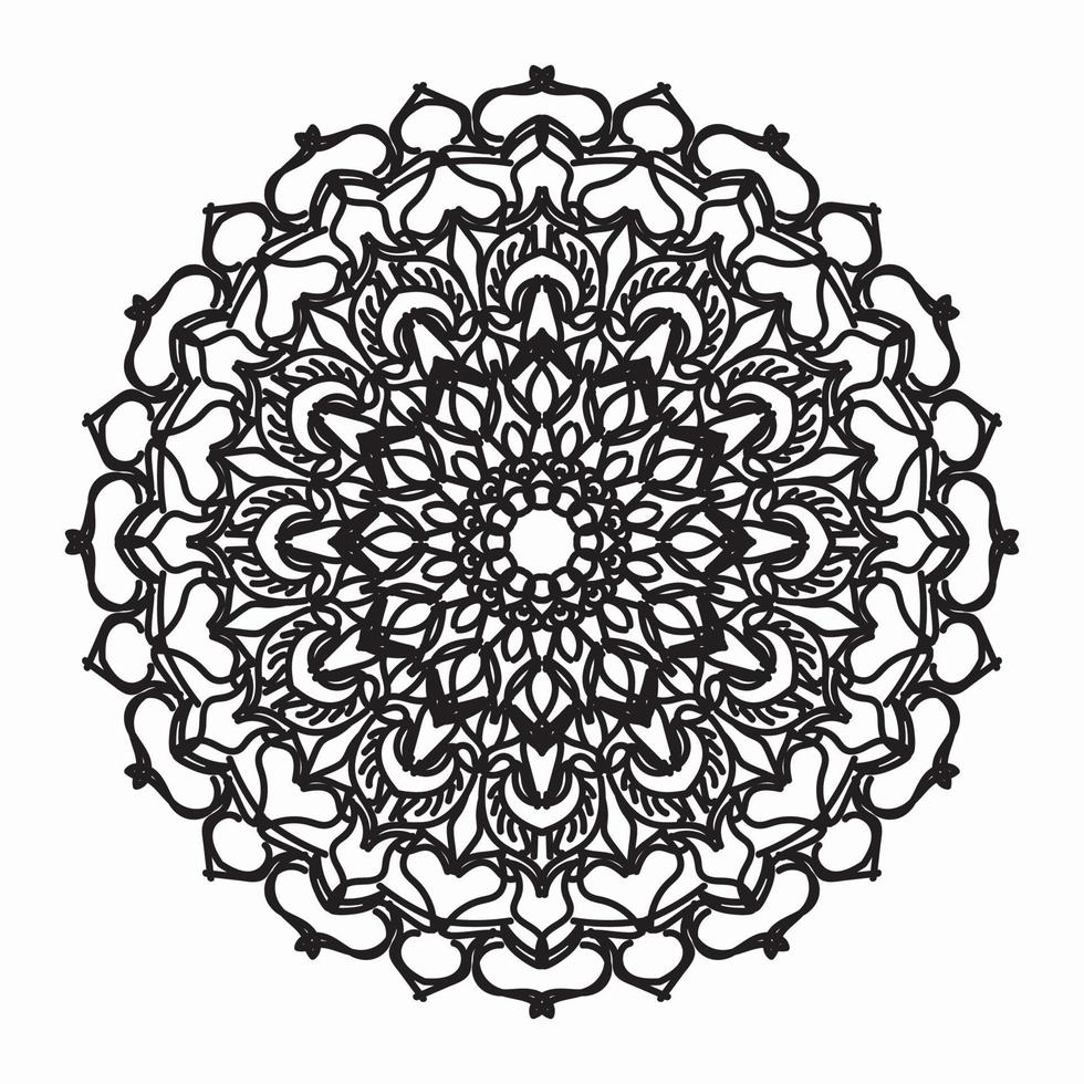 Vector round abstract circle. Mandala style.