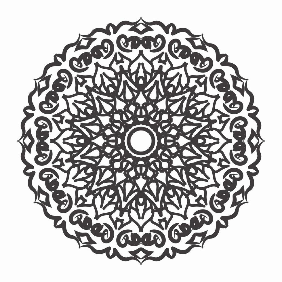 Vector round abstract circle. Mandala style.