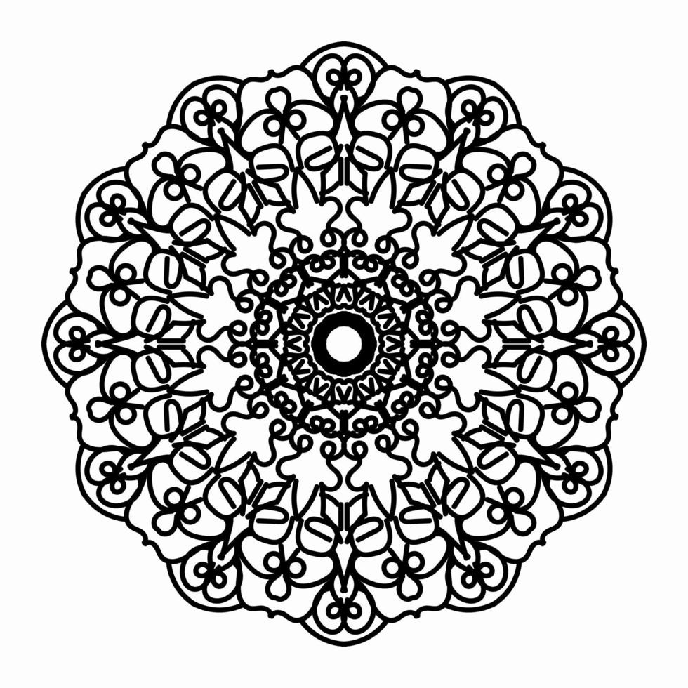 Vector round abstract circle. Mandala style.