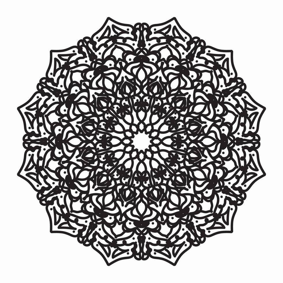 Vector round abstract circle. Mandala style.