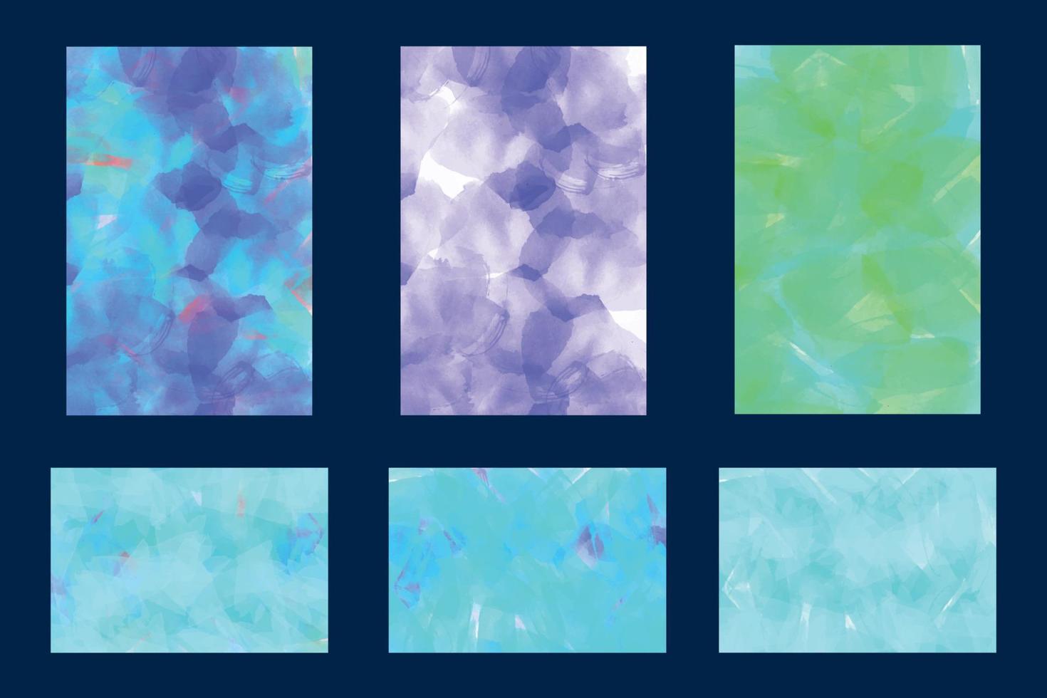 Abstract watercolor Background Set vector