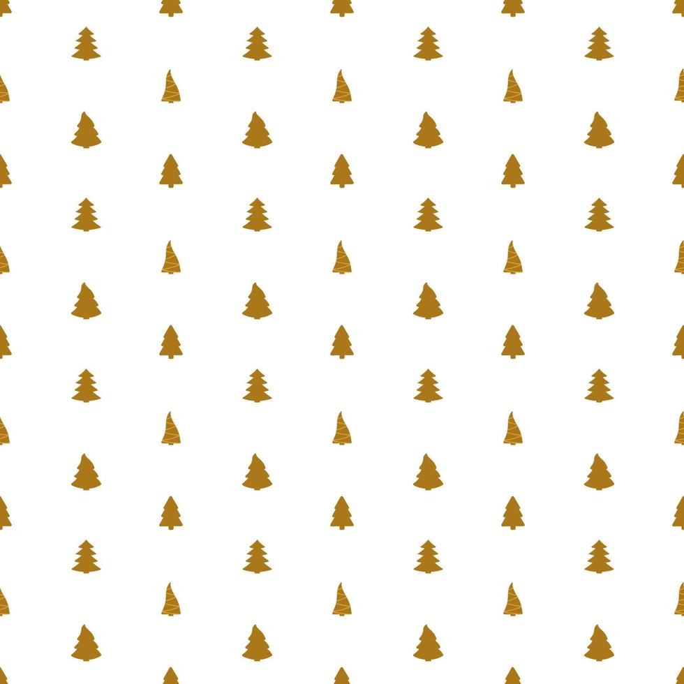 Seamless pattern with Christmas tree and snowflake. vector
