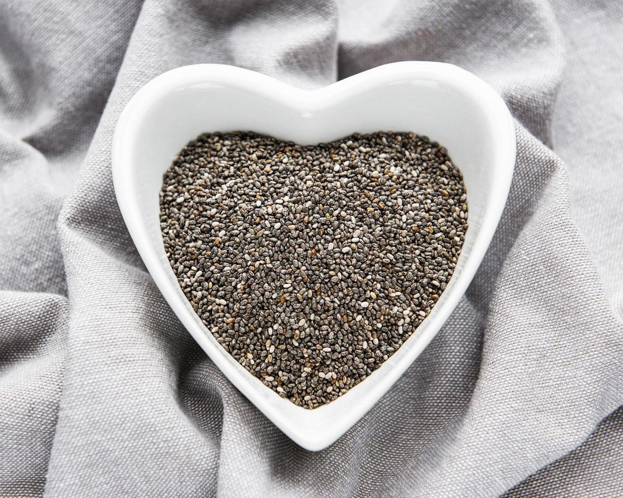 Chia seeds on a table photo