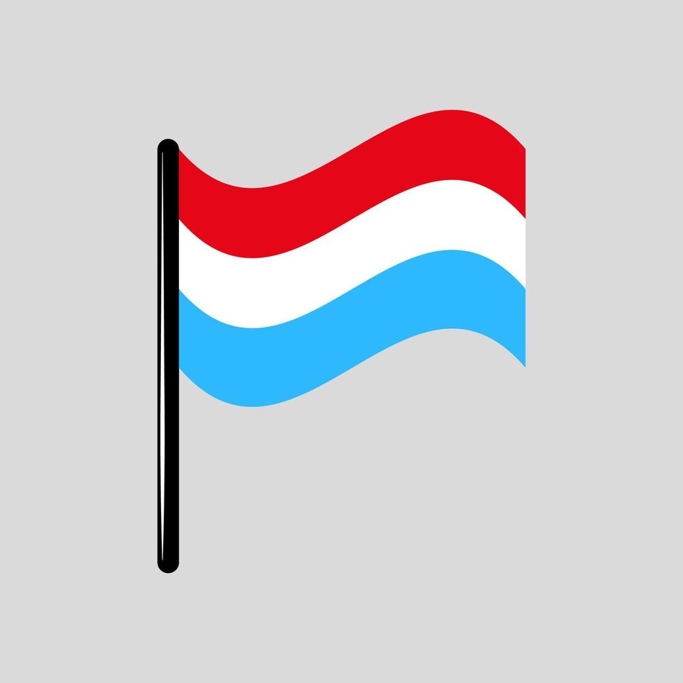luxemburgo país bandera colorido icono plano diseño gráfico elemento geografía mapa del mundo viajando turismo vector
