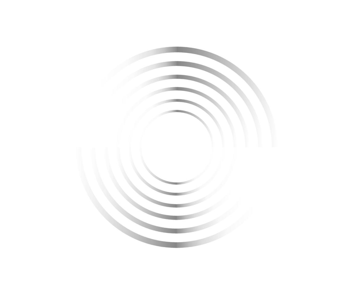 Abstract Lines in Circle Form. Geometric shape, Striped Spiral vector