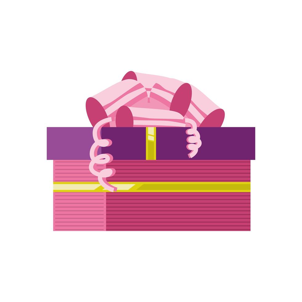 arco de caja de regalo vector