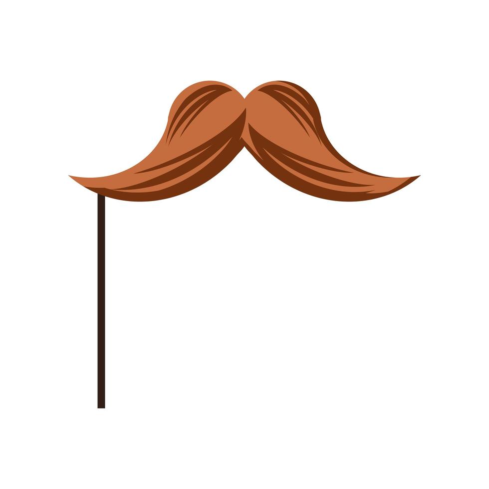 mustache in stick vector