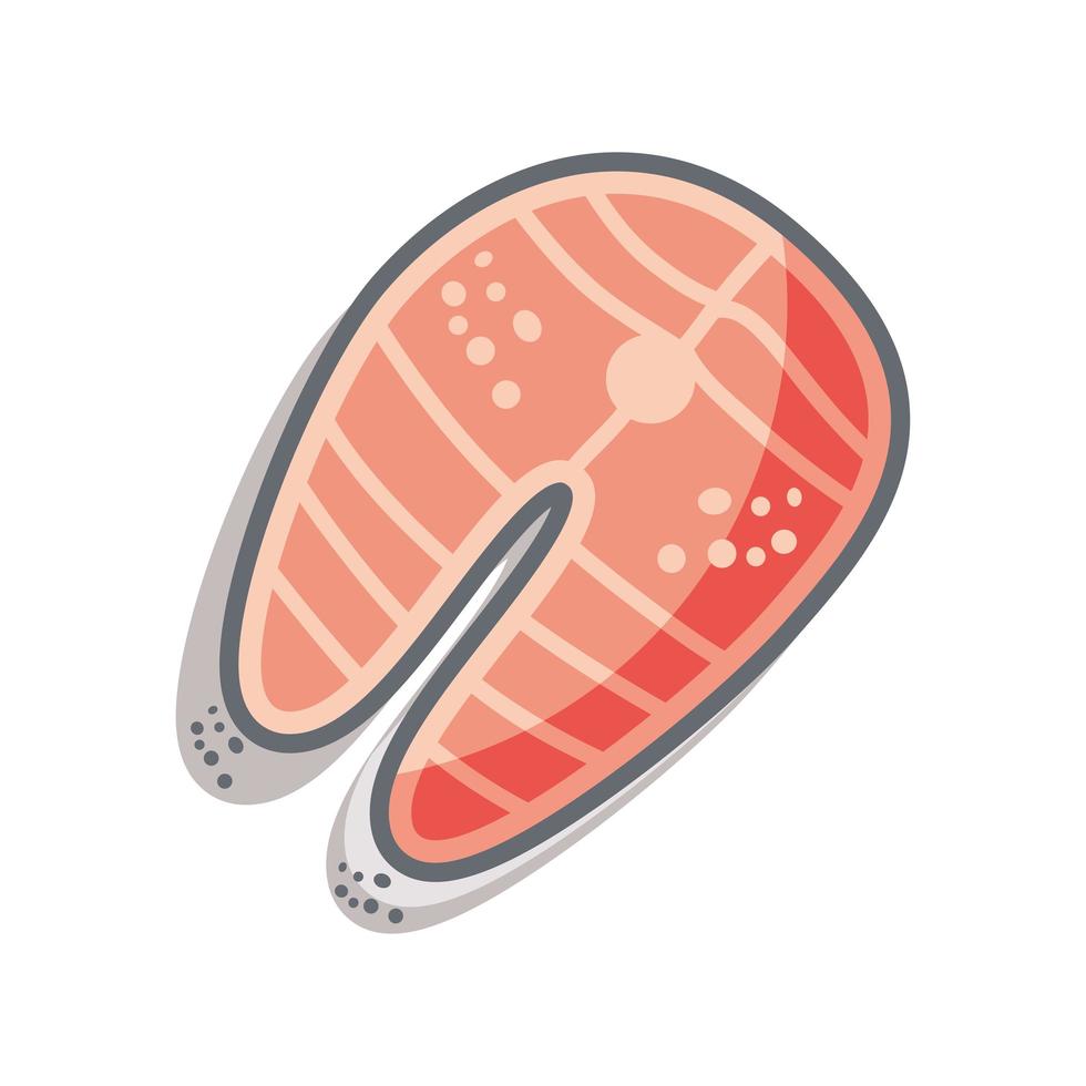 fish steak food vector