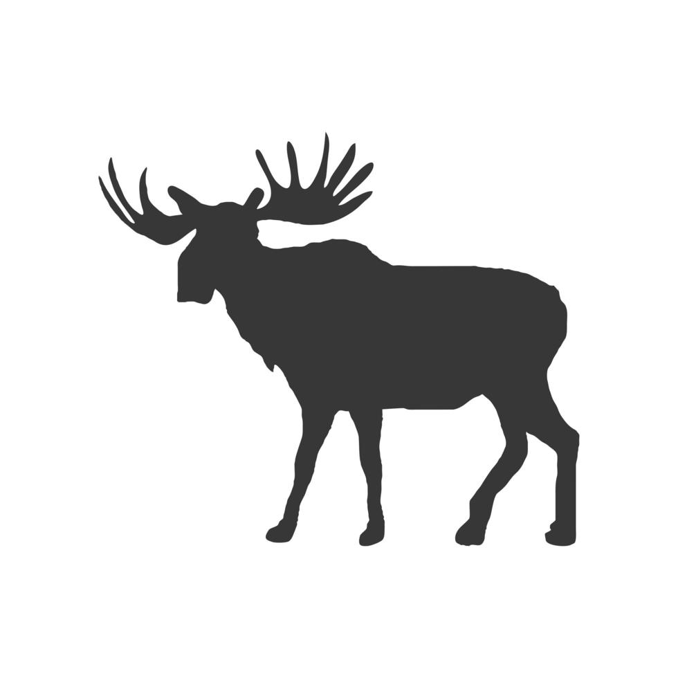 moose animal silhouette vector