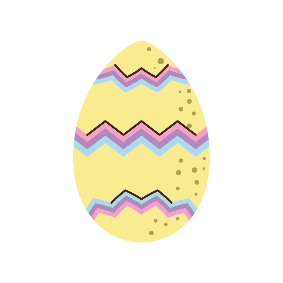 happy easter decorative egg cartoon isolated style vector