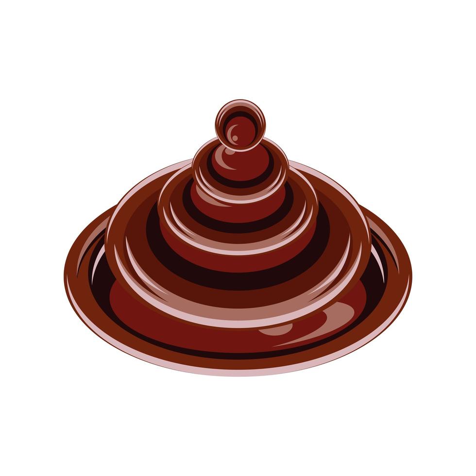 melted chocolate isolated vector