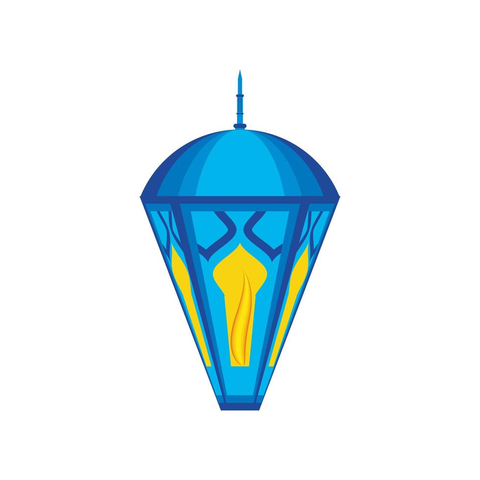 blue lantern light vector