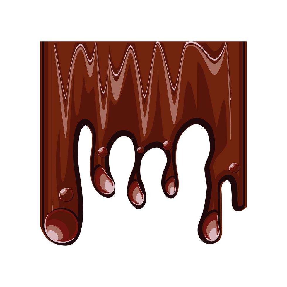 melted chocolate fluid vector